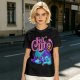 Olive t-shirt with 'Felt Cute' Skeletor graphic print