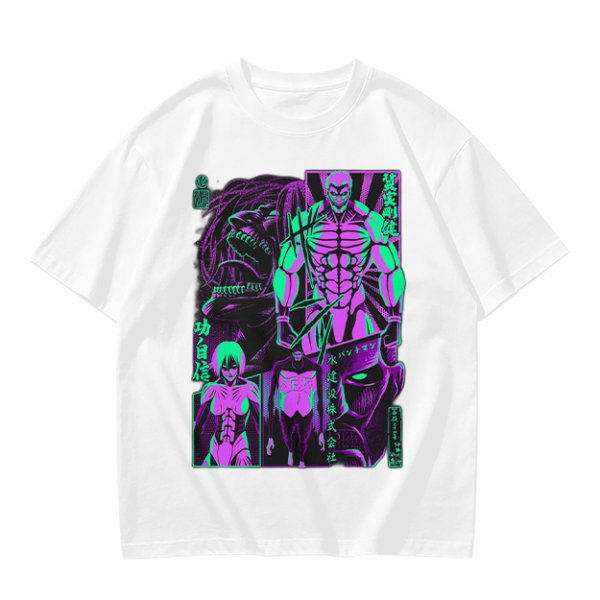 Attack on Titan Anime Villains Neon Graphic T-Shirt