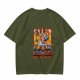 Olive green t-shirt with Masters of the Universe graphic print