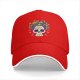 Black Baseball Cap With Colorful Sugar Skull And Food Artwork