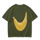 Olive Green T-Shirt With Large Banana Peel Graphic Print