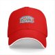 Black baseball cap with 'meh & meh' novelty candy parody design