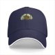 Black Baseball Cap With Distressed Mushroom Forest Graphic
