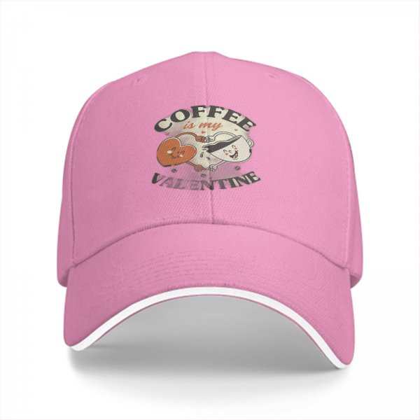 Coffee Is My Valentine Black Baseball Cap