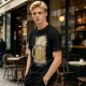 Beer Mug with Golden Ratio Graphic Novelty T-Shirt Print