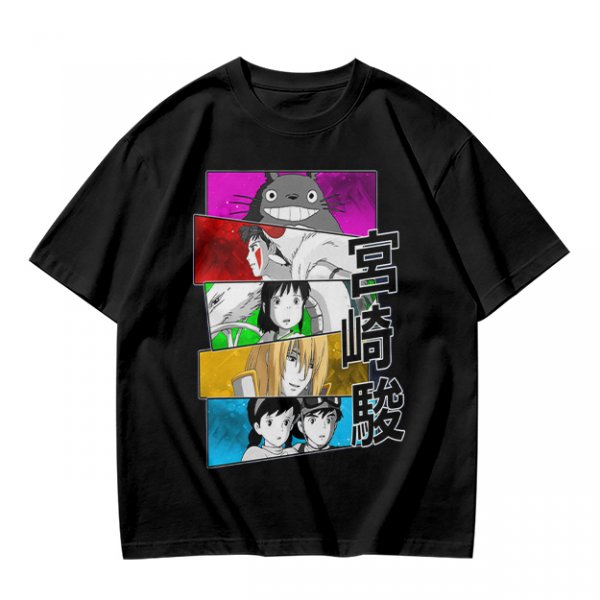 Studio Ghibli Anime Characters Graphic T-Shirt