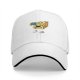 Black Baseball Cap With Cartoon Cheese Taking Selfie Peace Sign