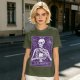 Olive T-Shirt With Skeleton Tarot Card 'The Coffee' Print