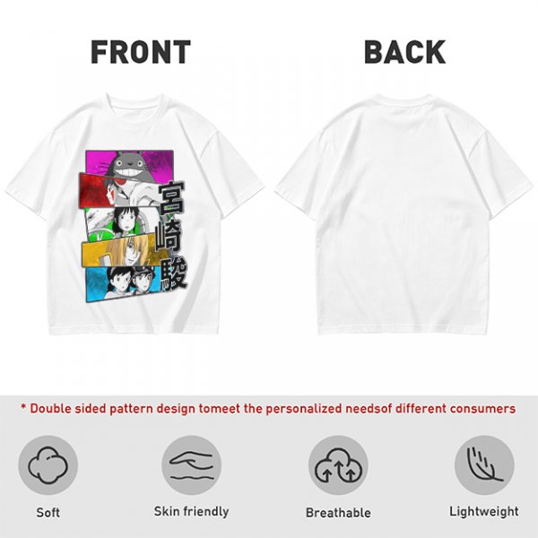 Studio Ghibli Anime Characters Graphic T-Shirt