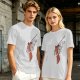 Oversized Olive T-Shirt With Mechanical Hand Holding Gun Graphic