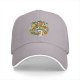Black baseball cap with cute Halloween doodle art print