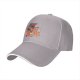 Black Baseball Cap With Funny Anatomy Of The Cat Graphic