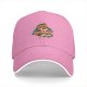 Black baseball cap with Heaven's Slice pizza angel graphic