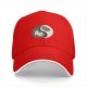 Black baseball cap with yin yang cat graphic design