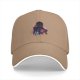 Black baseball cap with anime silhouette and star graphic design