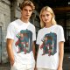 Olive T-shirt with Superman emerging from TARDIS police box graphic