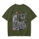Olive Anime Scout Regiment Action Graphic T-Shirt