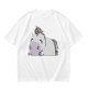 Olive Green T-Shirt With Crying Chubby Unicorn Rainbow Print