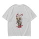 Olive skeleton graphic t-shirt with 'Cheers to my crappy future' print