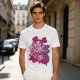 Olive T-shirt with Spinel Character Graphic Print