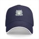 Black Baseball Cap With Grumpy Fluffy Grey Cat Graphic