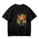 Olive graphic t-shirt with Dark Souls metal-style print