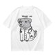 Olive T-shirt with Trust Me Doctor Dog Graphic Print