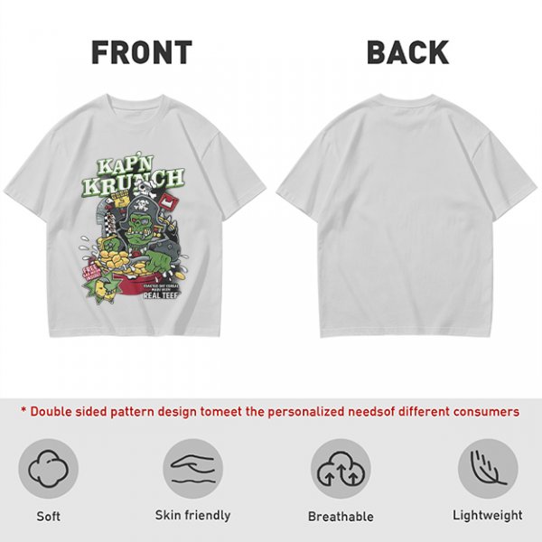Kap'n Krunch Zombie Pirate Graphic Olive T-Shirt