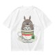Totoro in Teacup Graphic Olive T-Shirt