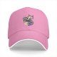 Black baseball cap with spooky fox and pumpkin coffee cup print
