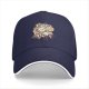 Black Baseball Cap With Coffee Themed Less Drama Print