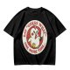 Olive t-shirt with angry chicken holding knife and funny text design