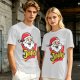 Olive T-Shirt with Santa Claus Jingles Christmas Print
