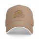 Black baseball cap with angry pineapple pizza graphic design
