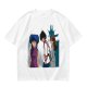 Anime Character Graphic Olive Green T-Shirt