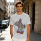 Olive T-shirt with T-Man He-Man parody graphic and 'I Pity The Fool' text