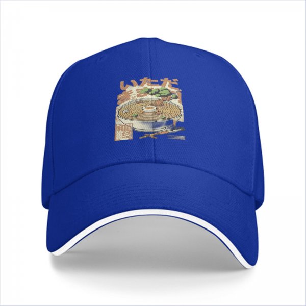 Black Baseball Cap With Japanese Ramen Bonsai Art Print