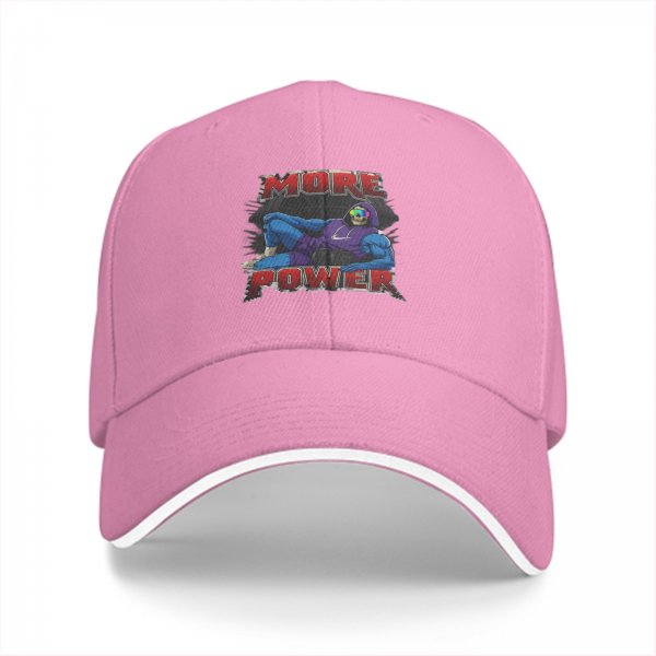 Black Baseball Cap With Skeleton Graphic And More Power Text
