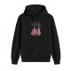 Black hoodie with snakes in robes graphic that says we listen or we don't judge