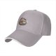 Black baseball cap with capybara holding coffee cup print