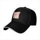 Black Baseball Cap With Pastel Cucumber Themed Graphic Print