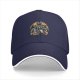 Black baseball cap with raccoons in trash graphic design
