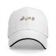 Black baseball cap with playful cartoon tiger cub prints