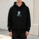 Black Hoodie With Dreamcatcher Blue Artwork Print