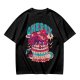 Olive T-shirt with Cherry Surf Cupcake Beach Graphic Print
