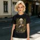 Skeleton with Coffee and Plants T-Shirt Graphic