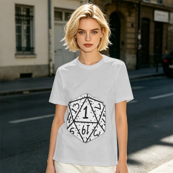 Olive T-Shirt With D20 Nat 1 Critical Fail Print