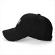 Black baseball cap with funny shark seafood diet meme print