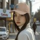 Black baseball cap with 'Forced to Work' office alien graphic