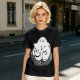 Olive Green T-Shirt With Sleeping Curled Cat Graphic Print